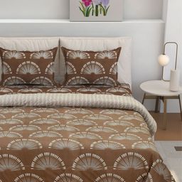 Florida Brown Floral AC Room Double Bed Comforter-picture-3