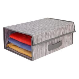 prettykrafts Grey Striped Reusable Multi-Utility Organisers-0