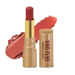 MATTLOOK Desi Diva HD Matte Lipstick Enriched With Hyaluronic Acid- 3.8 g- Nude Blush-22-50
