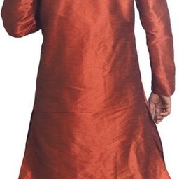 House of Aqss Men Regular Dupion Silk Kurta with Pyjamas image 2
