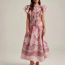JC Collection Floral Printed Collar Neck Top With Skirt Co-Ords-picture-18