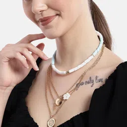 Carlton London Set of 2 Gold-Plated Layered Necklace-0