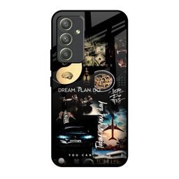 QRIOH Graphic Printed Sleek & Lightweight Silicone Samsung Galaxy A54 5G Glass Back Case-image-60