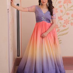 FVD Embellished Ombre Gown Maxi Ethnic Dresses-image-72