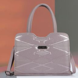 LADY QUINTON Colourblocked PU Shopper Handheld Bag With Applique-3