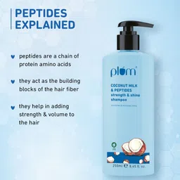 Plum Set of 2 Coconut Milk & Peptides Strength & Shine Shampoo - 250ml each image 3
