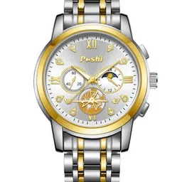 Poshi Unisex Dial & Stainless Steel Straps Analogue Watch IHHIHHJEBJFF-20