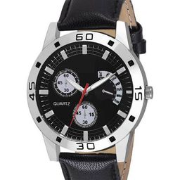 Miss Perfect Men Patterned Dial & Leather Textured Straps Analogue Watch t48-picture-37