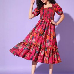 PTVIZE Peter Pan Collar Fit & Flare Dress-image-62