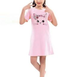 BAESD Girls 2 Printed V-Neck Extended Sleeves Applique T-shirt-image-74