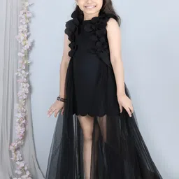 THE LITTLE CELEBS Girls Applique Party Maxi Dress-image-22