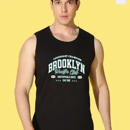 WOOSTRO Pack Of 2 Printed Combed Cotton Gym Vests VWS26(ENJOY WHITE)(BKLN BLACK)-picture-18
