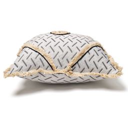 SH Creation and Handlooms Grey & Beige Printed Durable Cushions-26