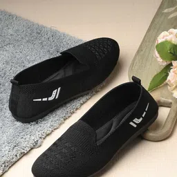 COGS Women Woven Design Flyknit Slip-On Sneakers-58