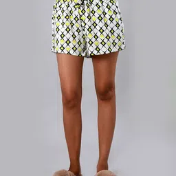 ETC Women Geometric Printed Pure Cotton Lounge Shorts-image-12