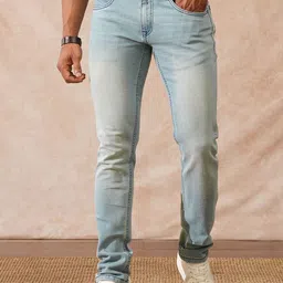 WROGN Men Comfort Tapered Fit Mid-Rise Heavy Fade Jeans-image-81