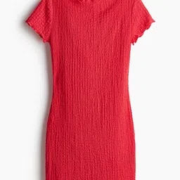 H&M Overlock-Detail Crinkled Dress-image-57