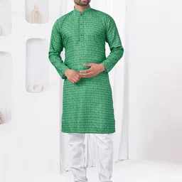 OUTLUK Men Printed Regular Kurta with Pyjamas-picture-57