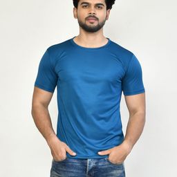 RAPL Men Solid Round Neck Cotton Slim Fit T-shirt-image-93