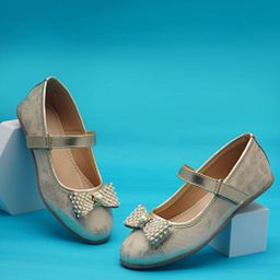 BOYZ N GALZ Girls Embellished Party Ballerina Mary Janes Flats With Bows-image-61