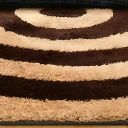 Shopgallery Brown & Beige Geometric 55 cm x 1.39 m Hand Tufted Anti Slip Floor Runner-36