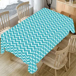 AEROHAVEN Blue & White Digital Printed 4-Seater Rectangle Table Cover-36