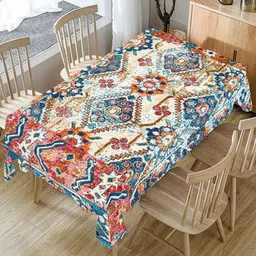 AEROHAVEN Multicoloured Printed Cotton 4-Seater Table Cloth-16