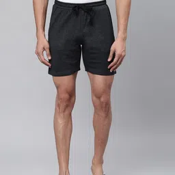 Sweet Dreams Men Charcoal Grey Solid Lounge Shorts-image-67