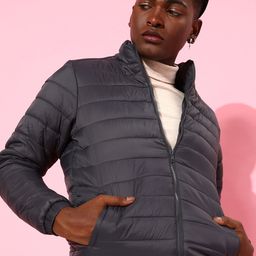 The Roadster Lifestyle Co. Men Solid Mock-Collar Padded Jacket-image-61