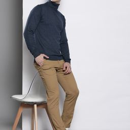 Petrol High Neck Regular Pullover-image-38