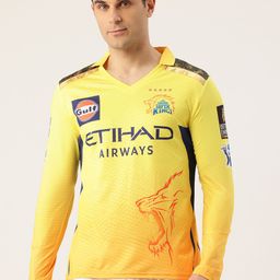 playR Unisex Printed Chennai Super Kings V-Neck T-shirt-image-84