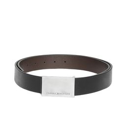Tommy Hilfiger Men Black & Coffee Brown Textured Reversible Leather Belt-image-73