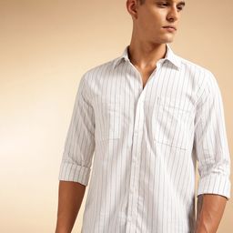 French Connection Striped Slim Fit Casual Shirt-image-91