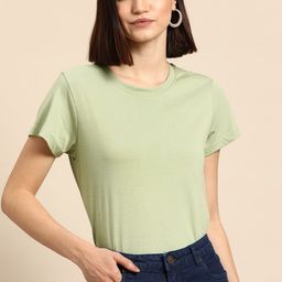 all about you Women Green Solid T-shirt-image-36