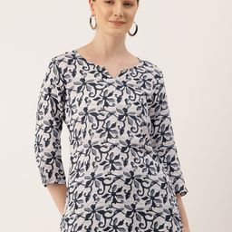 FERANOID Floral Printed Pure Cotton Kurti-picture-43