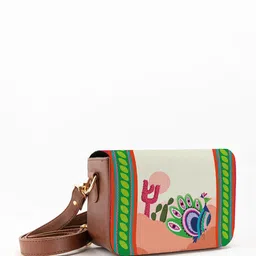 Kalankit Ethnic Motifs Printed Structured Sling Bag-picture-8