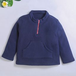 Nino Bambino Unisex Kids Navy Blue Solid Sweatshirt-image-45