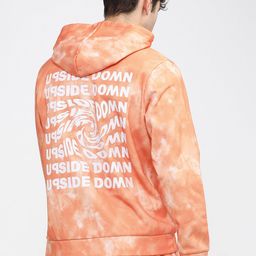 HIGHLANDER Men Orange Printed Hooded Sweatshirt-image-99