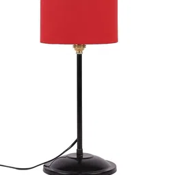 Devansh Red & Black Solid Traditional Table Lamp image 3