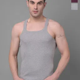 Dollar Bigboss Men Solid Pack of 3 Combed Cotton Racerback Styled Gym Vest-image-99