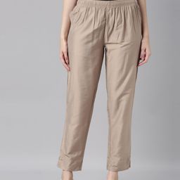 Go Colors Women Beige Trousers-image-66