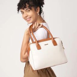Fastrack White Color Block Medium Handbag-19