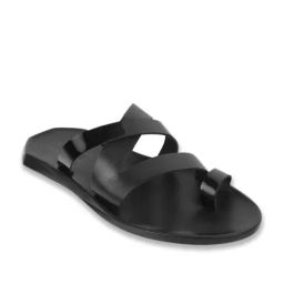 Mochi Men's Black Toe Ring Sandals-image-84