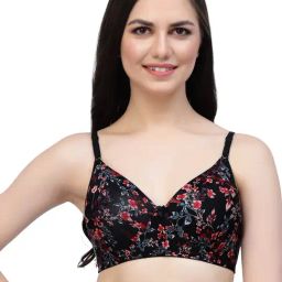Cukoo Black Floral Print Padded Everyday Bra-picture-44