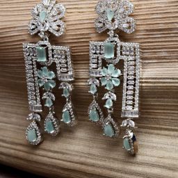 Karatcart Lime Green Drop Earrings for Women image 1