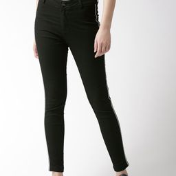 Xpose Women Black Skinny Fit Mid-Rise Clean Look Stretchable Cropped Jeans-picture-12