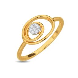 Kisna Diamond & Gold Jewellery Collins for her 14k (585) Diamond & Gold Ring For Women-image-23