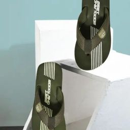 Woodland Men's Olive Flip Flops-34
