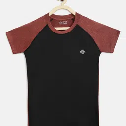 CHIMPRALA Boys Black & Brown Solid Round Neck Sports T-shirt-picture-8