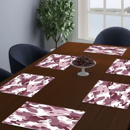 LooMantha Brown & White 6 Pieces Printed Rectangle Shaped Table Placemats-20